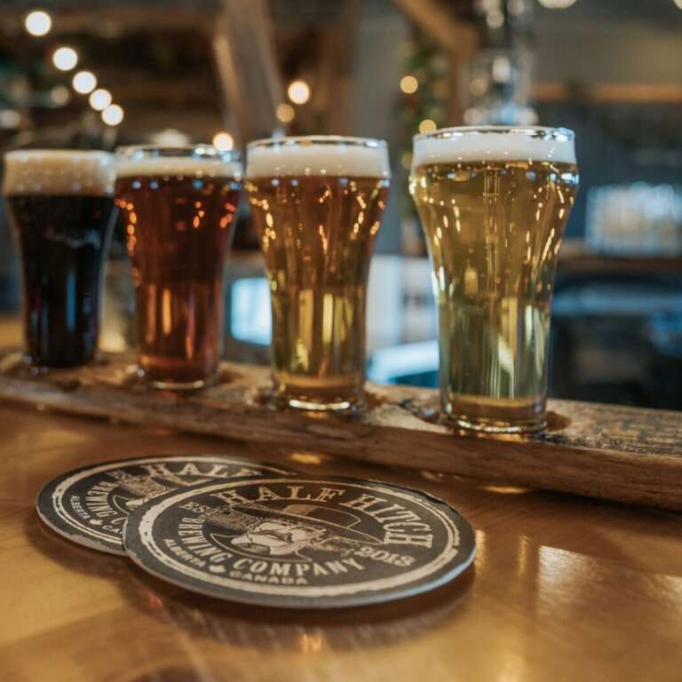 Local craft beer flight